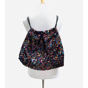 Lularoe sequin drawstring bag backpack